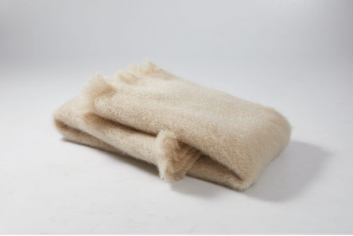 Classic Mohair Blanket - Beige