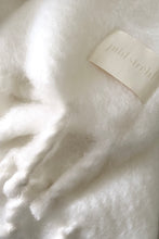Fringe Mohair Blanket - Snow White